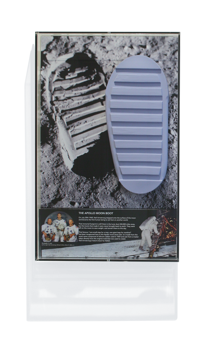 Wall mounted Moon Boot Presentation Display